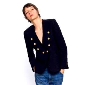Zara Tweed Jacket Blazer with Gold Buttons